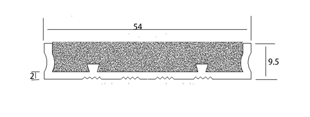 Thickening Type Stair Nosing With White Carborundum Infill 