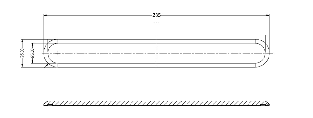 White Carborundum Insert Stainless Steel Tactile Bar - SF503W