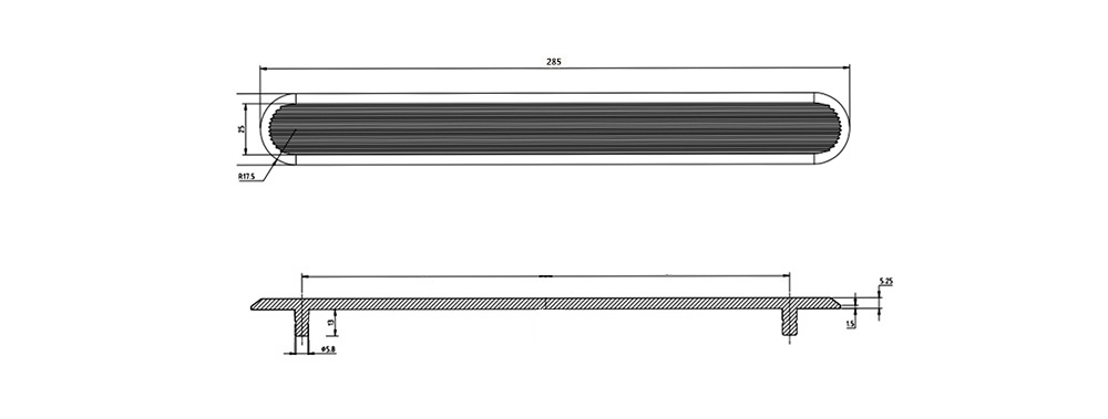  Ningbo safetyflooring has a wide range of directional Stainless Steel tactile indicator bars to assist visually impaired individuals in determining the path's direction.