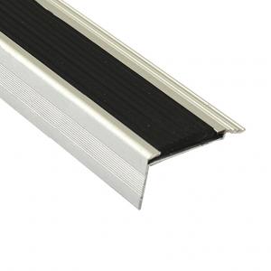 Aluminium Stair Nosing With Black Polyurethane Infill SF4521PU