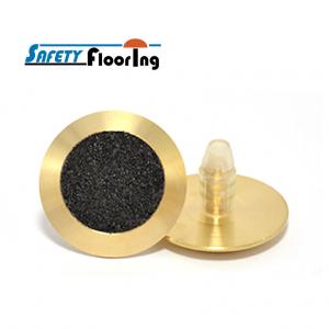 Brass Tactile Indicator Studs - Black Carb Insert - With Plug