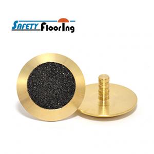 Brass Tactile Indicator Studs - Black Carb Insert 