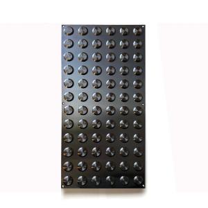 Integrated Tactile Indicator Plate Stainless Steel - PVD Black Tactile Studs / 300x600mm 