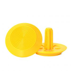 Poly Tactile Indicator Studs - 10 Concentric Circles / Yellow 