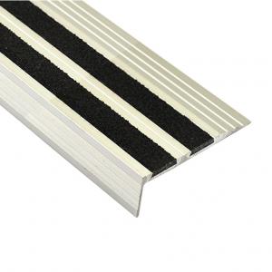 Stair Nosing - Classic Series 2 Aluminium With Black Carborundum Infill