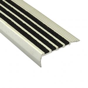 Stair Nosing - Classic Series 4 Aluminium With Black Carborundum Infill SF7624-4CB
