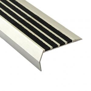 Stair Nosing - Classic Series 4 Aluminium With Black Carborundum Infill SF8337-4C2B
