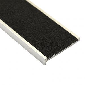 Stair Nosing - Classic Series 1 Anodised Black Aluminium With Black Carborundum Infill