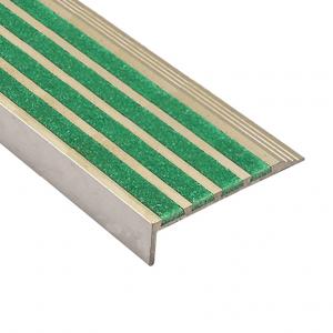 China Aluminium With Green Carborundum Infill Stair Nosing