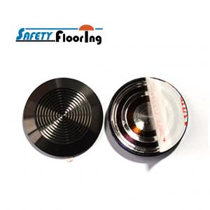 Tactile Indicator Studs - PVD Black Stainless Steel TGSI / 3M Adhesive Flat Back   