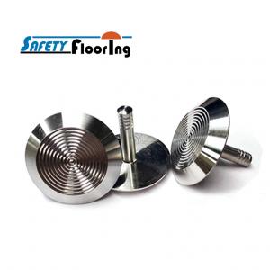 Tactile Indicator Studs - Solid Stainless Steel Tactiles With 25mm Long Screw Stem