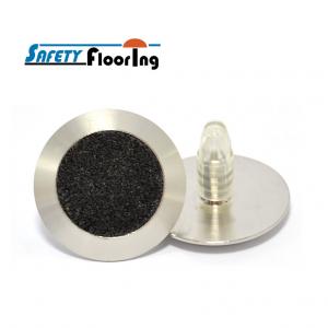 Tactile Indicator Studs - Stainless Steel / Black Carb Insert  With Clear Plug