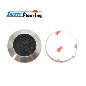  Tactile Indicator Studs - Stainless Steel / Black Carb Insert  / 3M Sticky Flat Back 