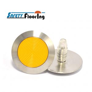 Tactile Indicator Studs - Stainless Steel Black / Yellow Poly Insert With Clear Plug