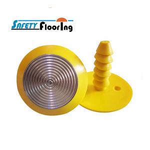 Tactile Indicator Studs - Stainless Steel with Yellow Rim 