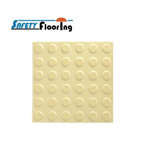 Tactile Paving -10 Concentric Circles Ivory Polyurethane Tactile Indicator Mat 300×300mm - Hazard