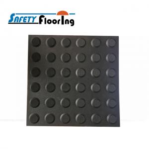 Tactile Paving - Black Polyurethane Tactile Indicator Mat 300×300mm - Hazard / Customed