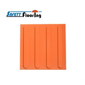 Tactile Paving - Terracotta Polyurethane Tactile Indicator Mat 300×300mm - Directional