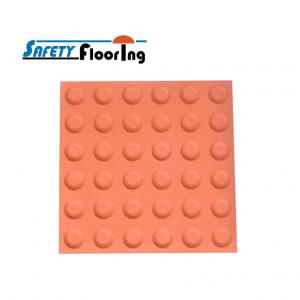Tactile Paving - Terracotta Polyurethane Tactile Indicator Mat 300×300mm - Hazard